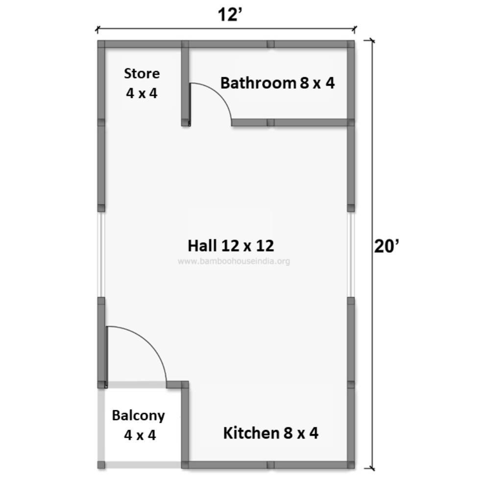 Plan 1 Bamboo House India